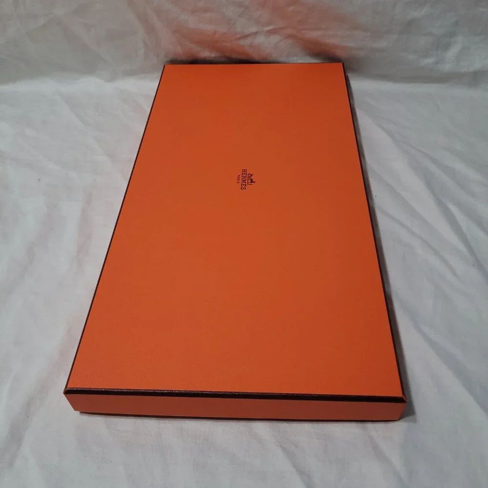 Hermes Gift Box Empty Logo Decorative Storage Organizer 14.25 x 7 x 1 in